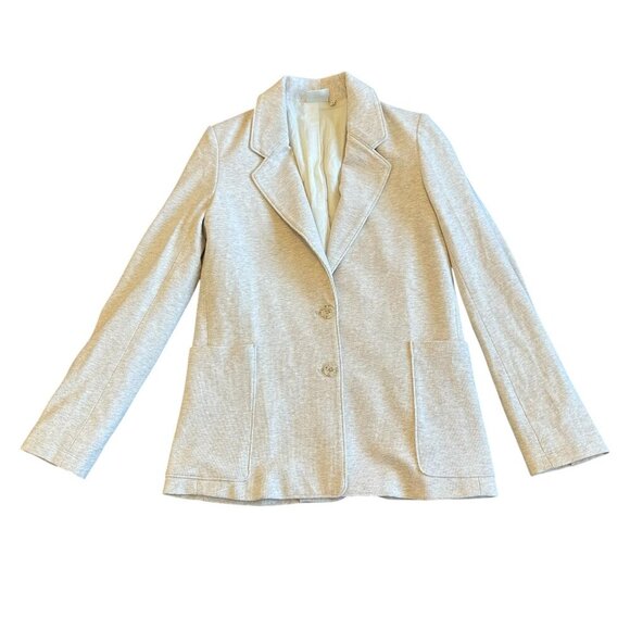 Richer Poorer Beige Button-Down Cotton Knit Blazer Jacket Casual Size Small NWOT - Picture 1 of 13